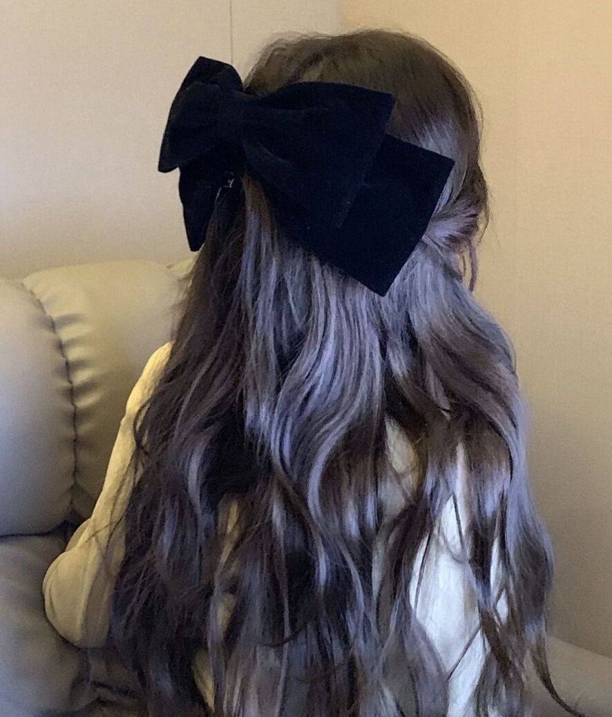 ヘアアクセサリー リボン 大きい ビックリボン ブラック ガーリー 韓国 アクセサリー 可愛い ピン 特大リボン ヘッドアクセサリー