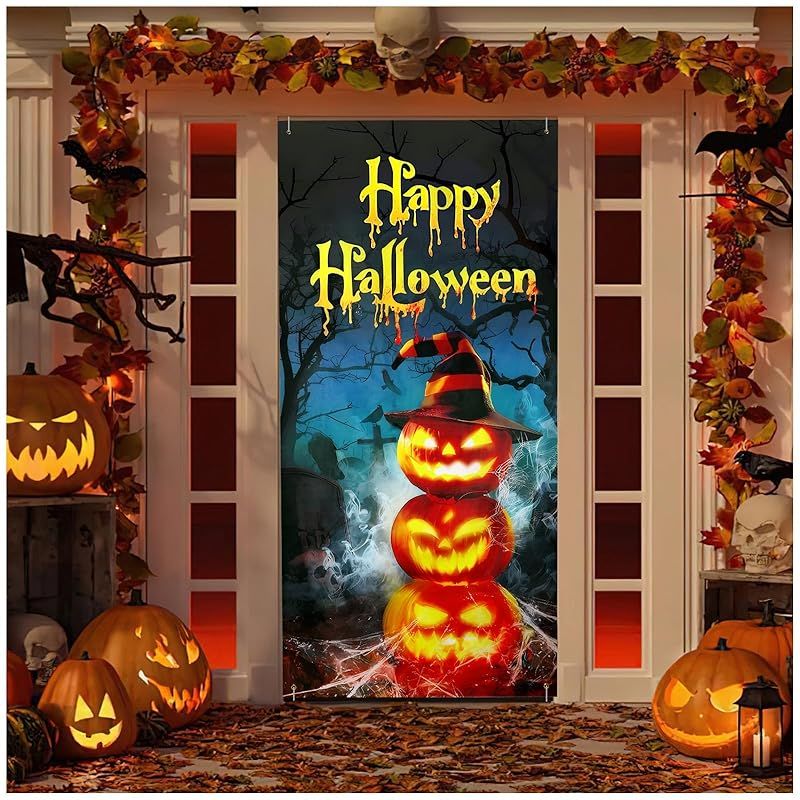 Neiang ハロウィン タペストリー 特大 約90cm×185cm ハロウィン 背景布