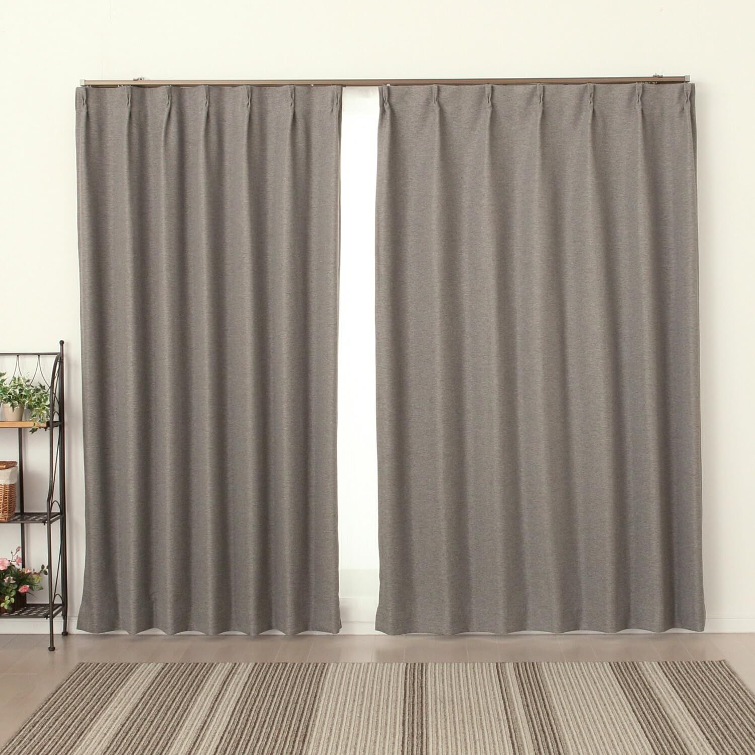 断熱 保温 節電 防寒 100 205 幅100 x丈205 cm 組 省エネ 5089グレーGY ピュリー 冷暖房効果アップ 二重織り 防炎加工 厚手 1級遮光 遮光カーテン