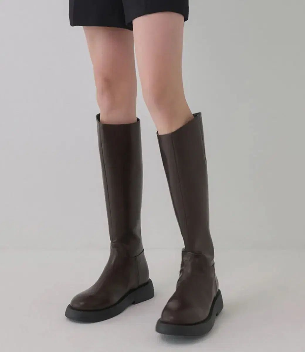 SALT AND CHOCOLATE ソルトアンドチョコレート ラウンドトゥ ベーシック フラット ロングブーツ ブラック