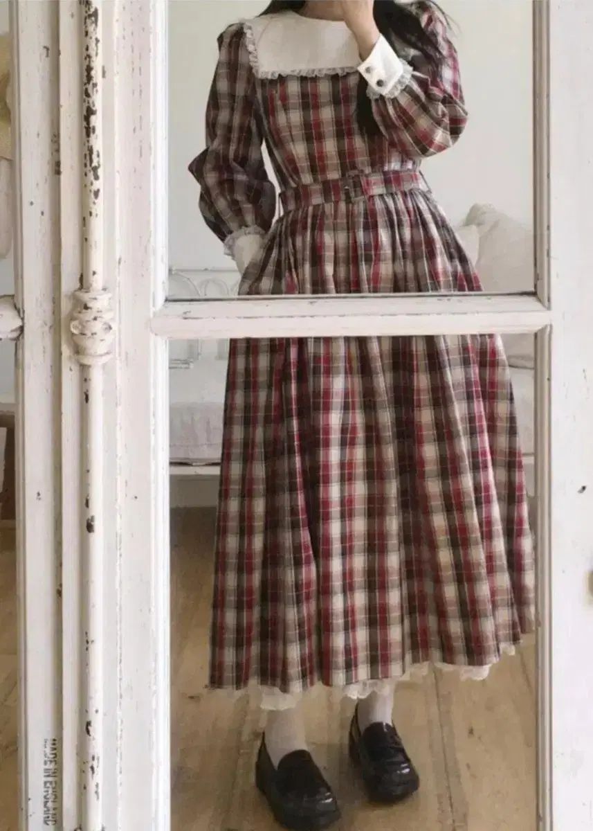  mimi boutique チェック セーラー ONE PIECE 長袖 七分袖 その他