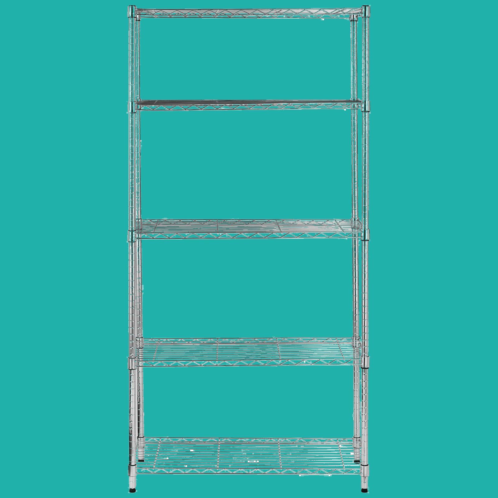 91 4 幅 奥行 耐荷重794 kg 35 5 キッチンラック メタルラック 高さ182 8 cm 棚 5段スチールラック クロム ベーシック