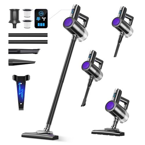 掃除機 コードレス 2025進級版 30000 pa超強力吸引 コードレス掃除機 サイクロン式 LCDタッチパネル 最大45分連続使用 Type C充電式 2 WAY 自立 上下90°左右360°回転 HEPAフィルター ワンタッチゴ 7 a 7279 bc