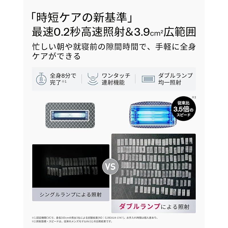 メンズ脱毛器 サファイア冷感技術