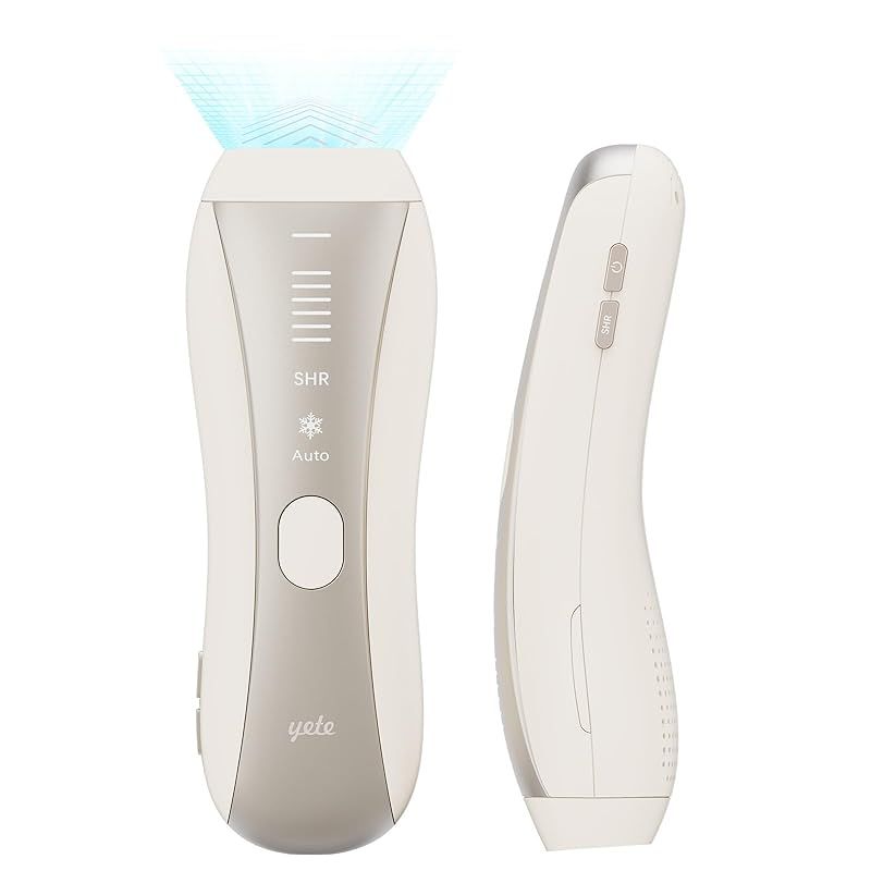 Yete エイティー 脱毛器 IPL光脱毛器 サファイア冷却 SHR連続照射 スキンセンサー搭載 6段階レベル 手動 自動照射 無限照射回数 VIO対応 全身対応 家庭用 男女兼用 記念日 祝日 PSE安全認証済み ベージュ 0