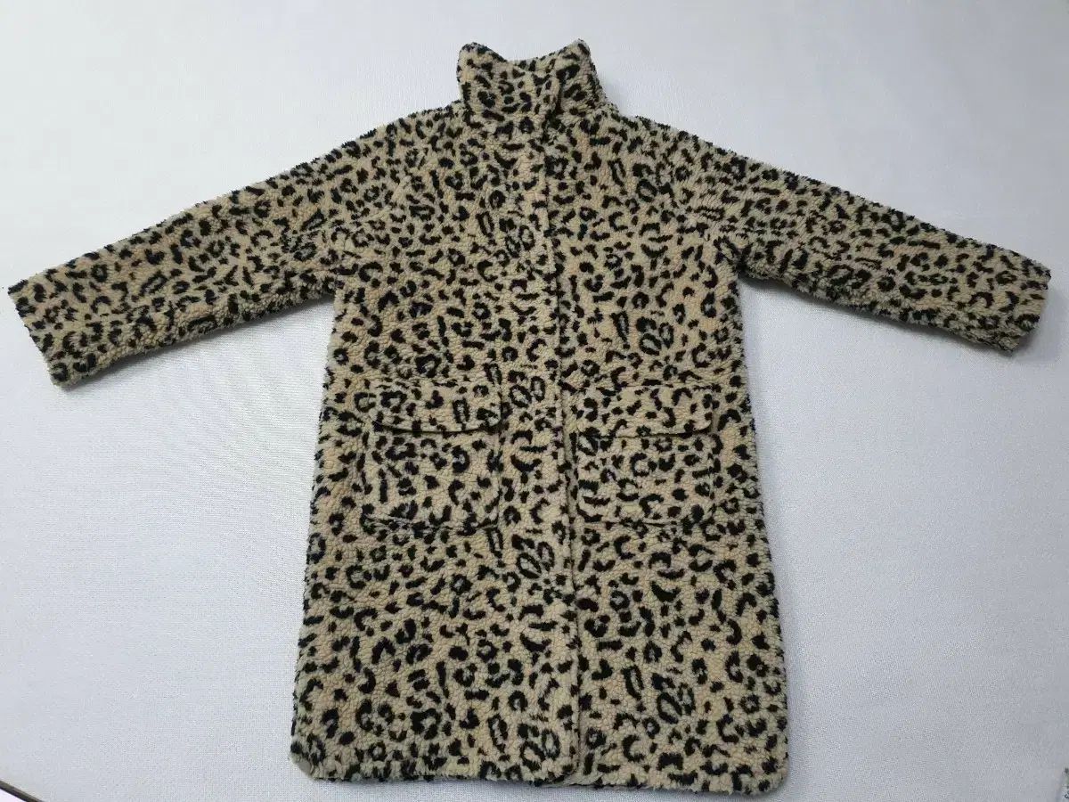 LAUGHING CHILD ヒョウ柄 レオパード ボア ロング コート 身長150