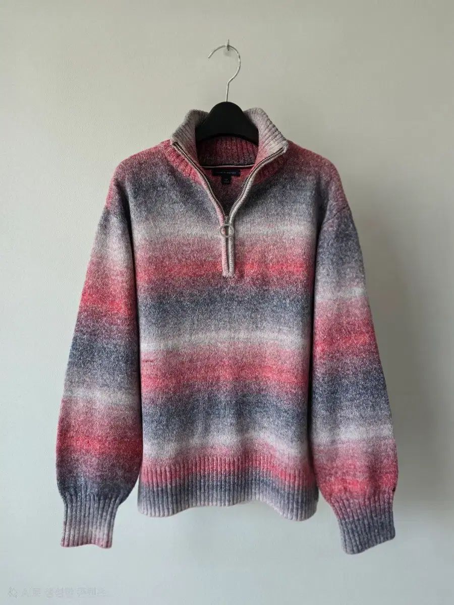 トミーヒルフィガー グラデーション ハーフジップ ニット 5566 新 上級