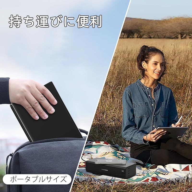 THOMSON カラオケセット 拡声器 ワイヤレスマイク2本付き PAセット