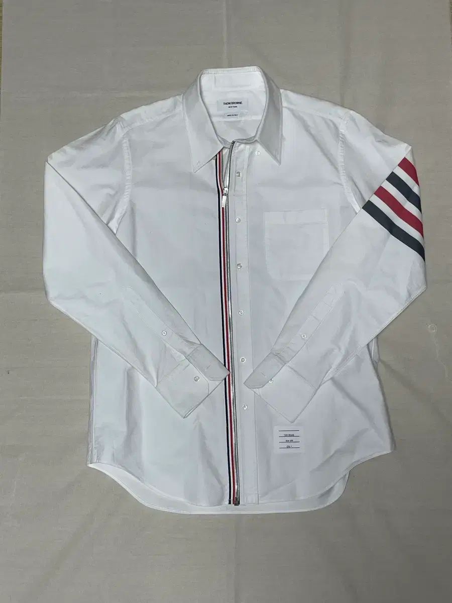 トム ブラウン 斜めボーダー 四本サイドライン ジッパー ポケット シャツ ジャケット 4