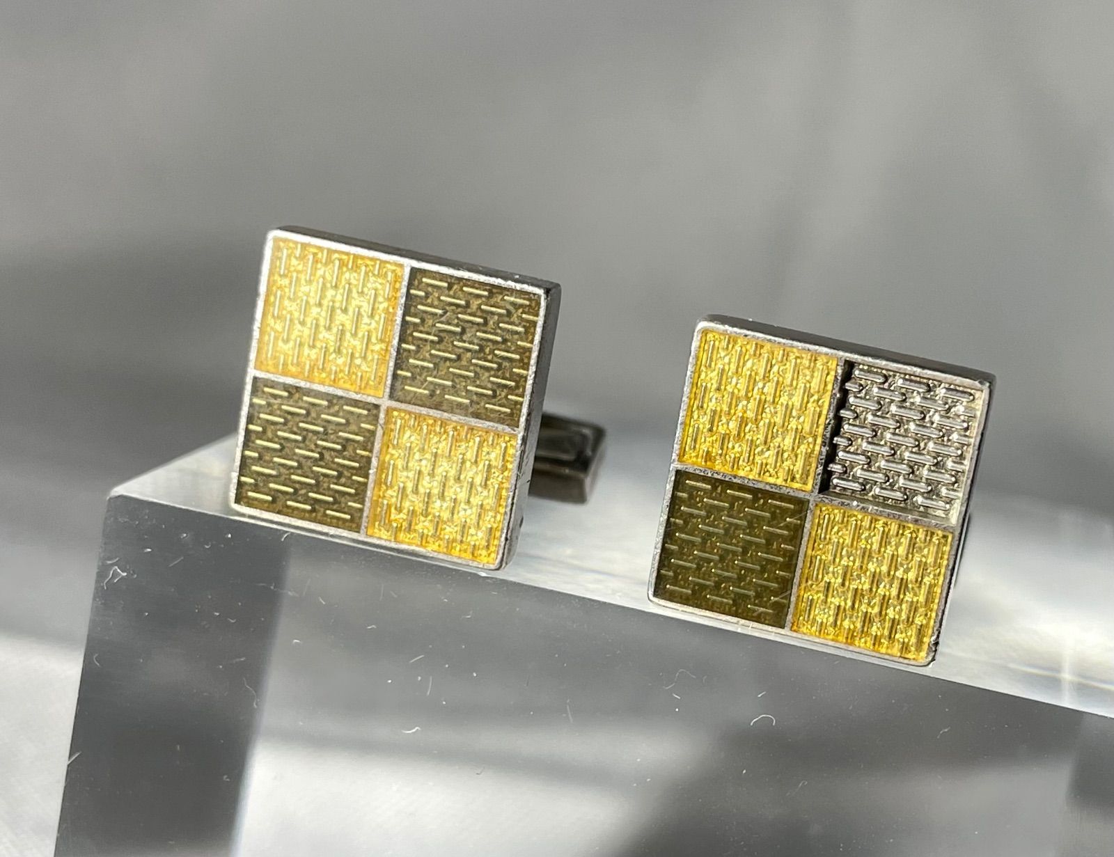 超美品!! LOUIS VUITTON カフス ダミエ ブラウン シルバー 超美品!! LOUIS VUITTON カフス ダミエ ブラウン シルバー