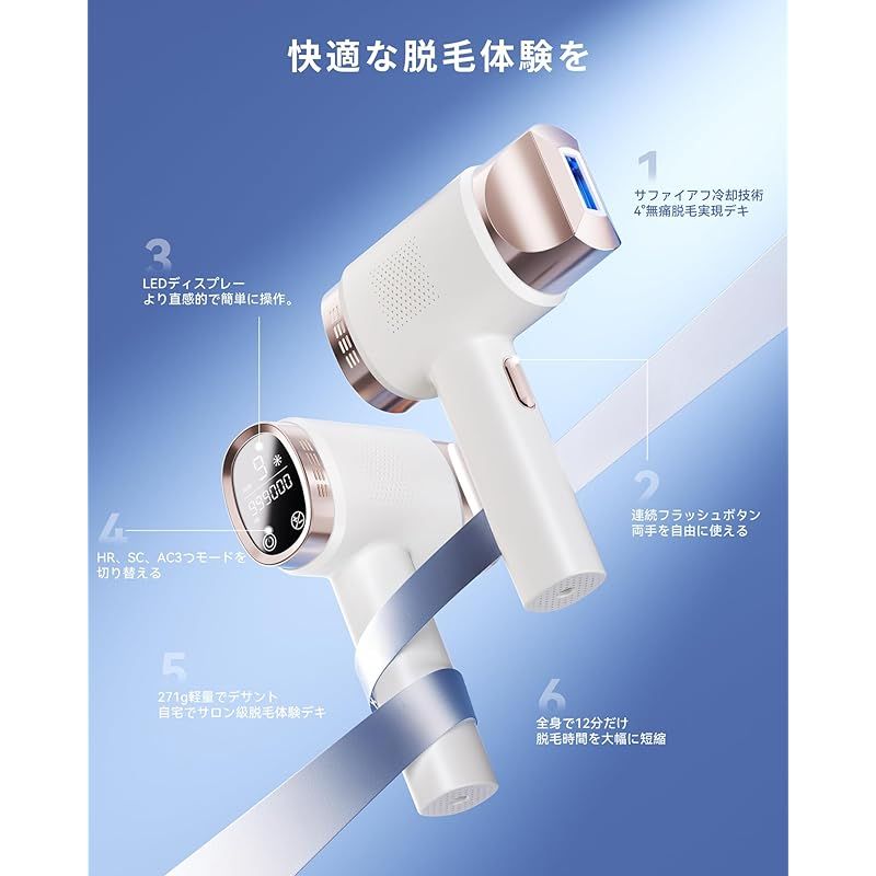  2025新モデル2 0 脱毛器 メンズ レディース vio対応 サファイア冷却 IPL光 家庭用脱毛器 1台3役 99万回照射回数 9段階調節 20Ｊ高出力 手動 自動照射モード 顔 髭 脇 腕 足 全身ムダ毛処理 光美容器 メーカー2 キッチン 住宅設備