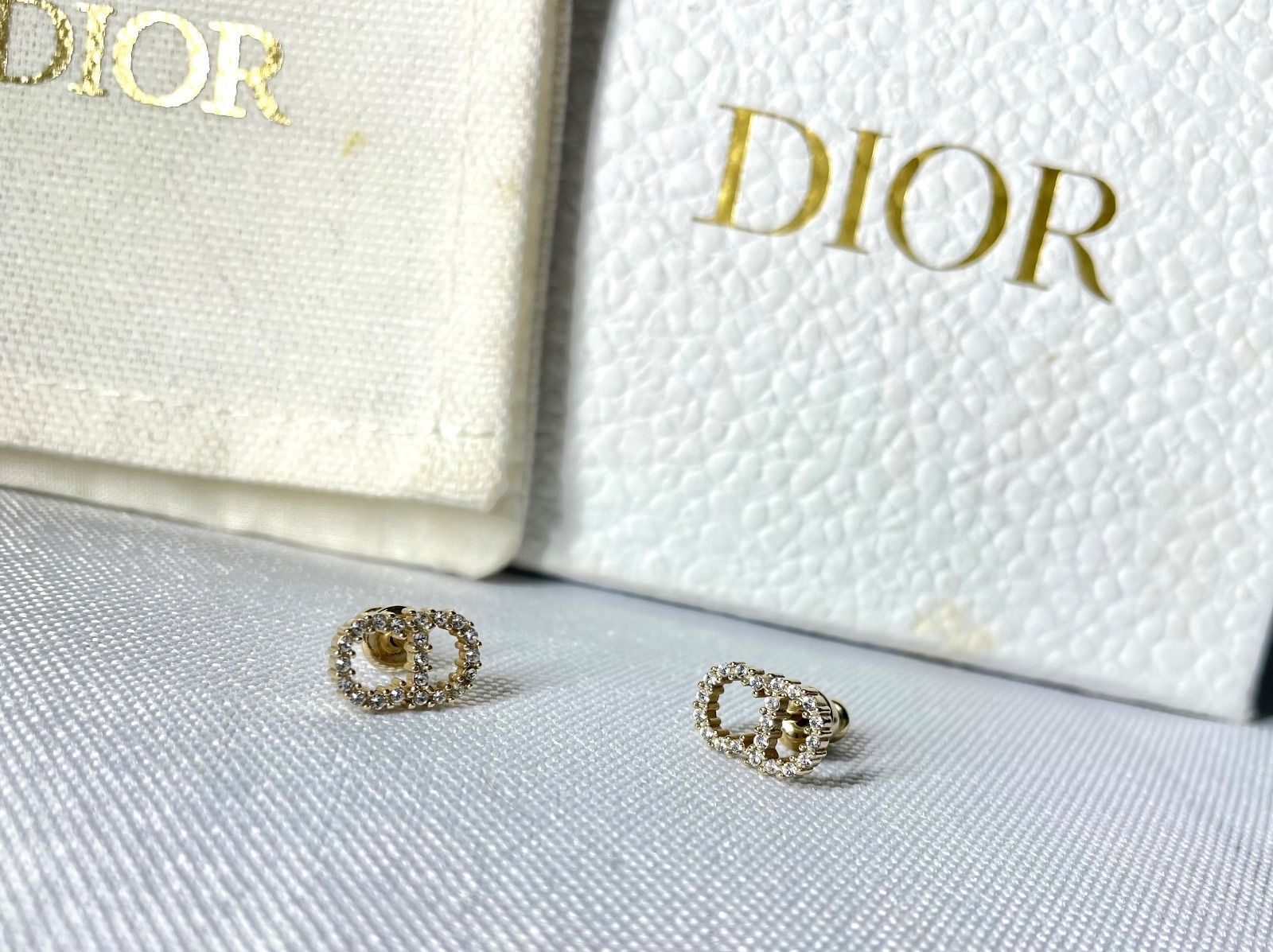 美品 DIOR Clair D Lune ピアス ゴールド DIOR CLAIR D LUNE ピアス CDシグネチャー ゴールド☆国内発送☆ (Dior