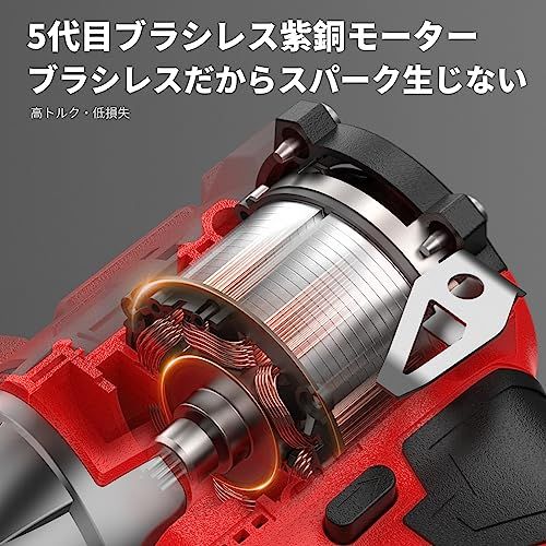 NAWIN ナウィン インパクトドライバー 16 8 V 最大トルク140 N?m 3モード 高回転 電動インパクトドライバー ブラシレスモーター 無段変速 充電式 DIY 日曜大工 家具の組立て LEDライト付 2 0 Ahバッテリー2つ f 06 ba 93 c