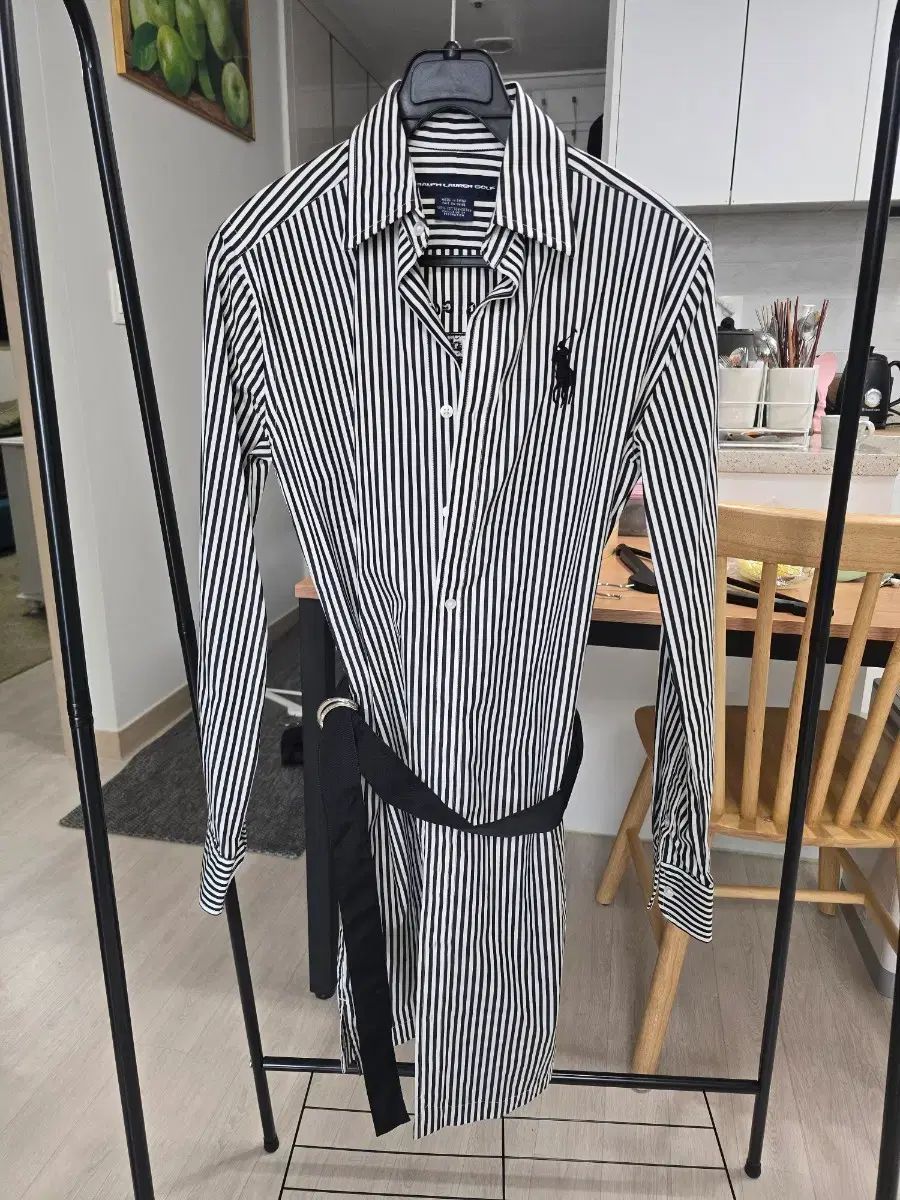 ポロ ラルフローレン ストライプ シャツ ワンピース ベルトセット