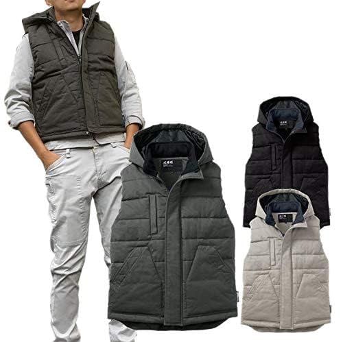 ジーベック 防寒 ベスト カジュアル 火に強い 綿 色 クロ サイズ L ブラック