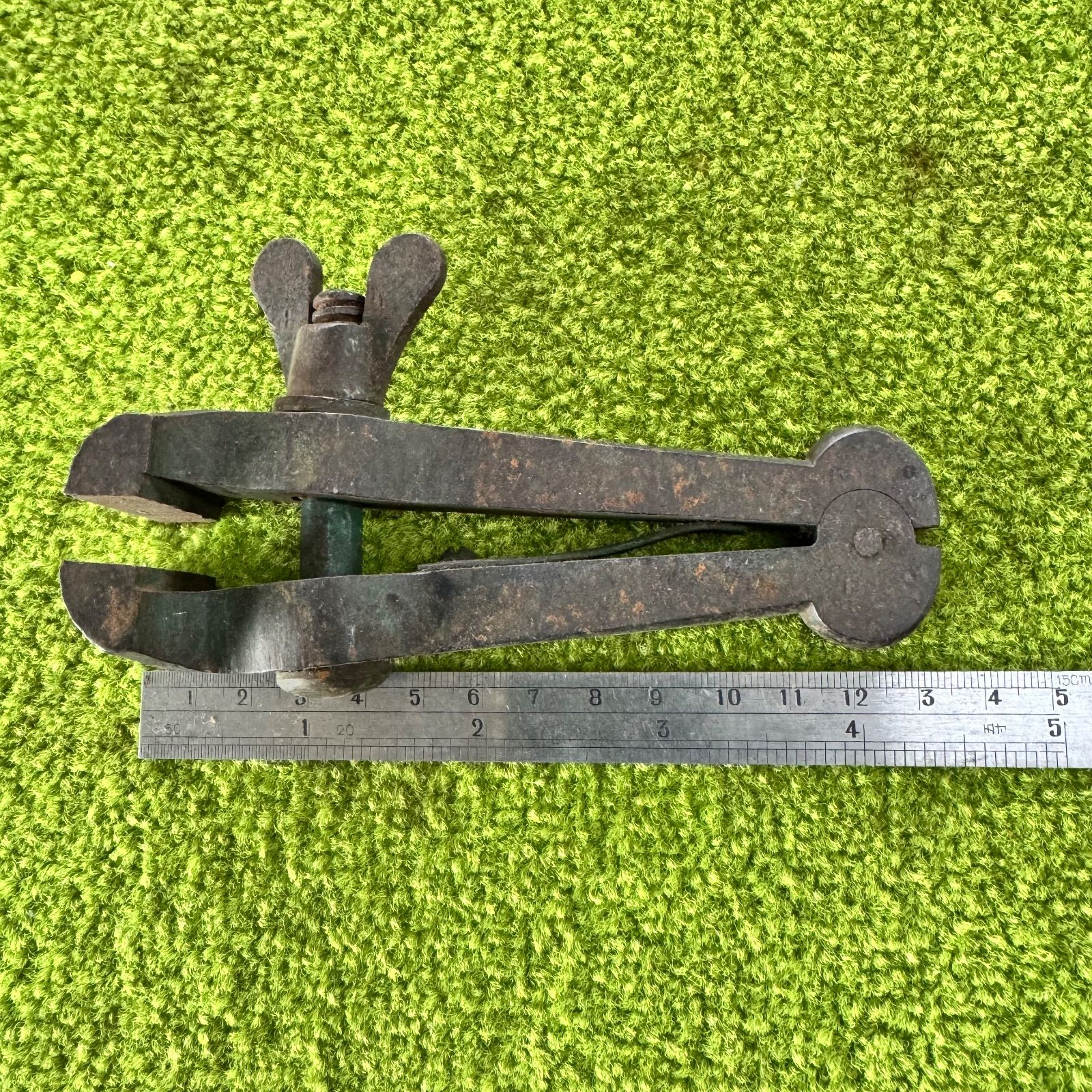 希少☆ヴィンテージ☆手万力☆ハンドバイス☆全長130mm☆4900円落札