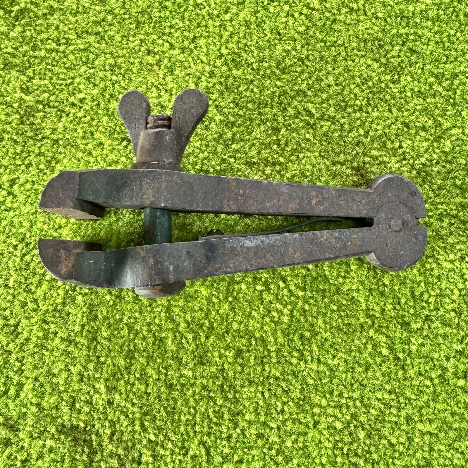 希少☆ヴィンテージ☆手万力☆ハンドバイス☆全長130mm☆4900円落札 