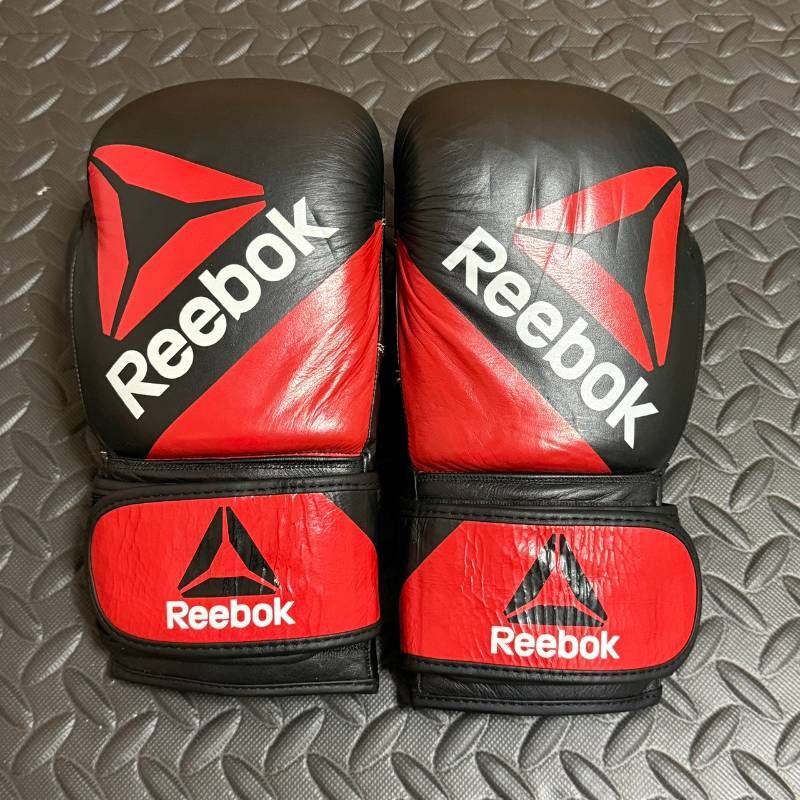 Reebok リーボック 10oz レザー ボクシング グローブ レッド ブラック