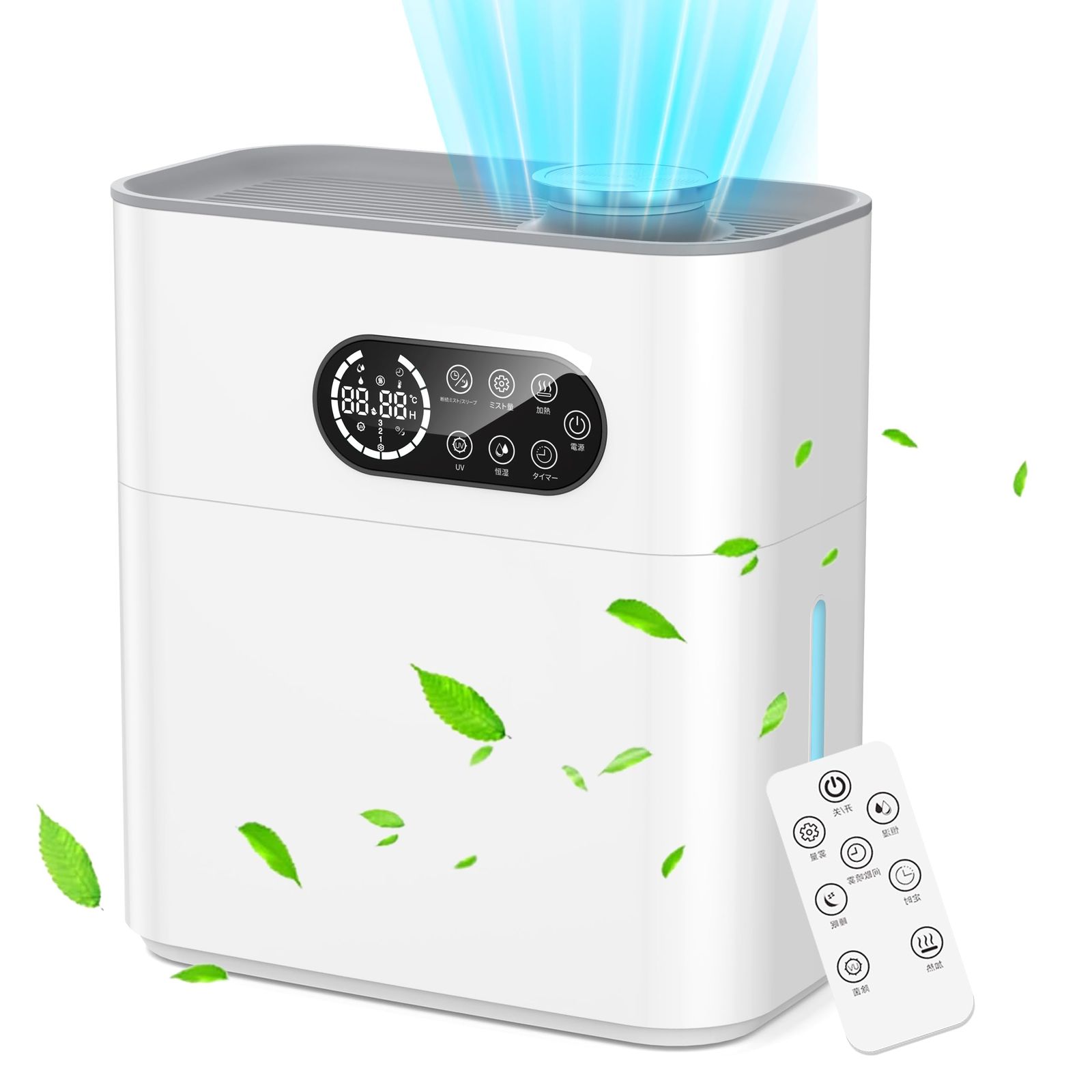 加湿器 大容量 6 5 L 2025秋冬モデル 3段階ミスト量 切入タイマー 知能恒湿 上から給水 380 ml h加湿量 空焚き防止 アロマ対応 家全体用加湿器 加熱式 超音波式 水漏れ防止 28畳対応 省エネ 寝室 リビング オフィス 楽器 観葉植物向け 白