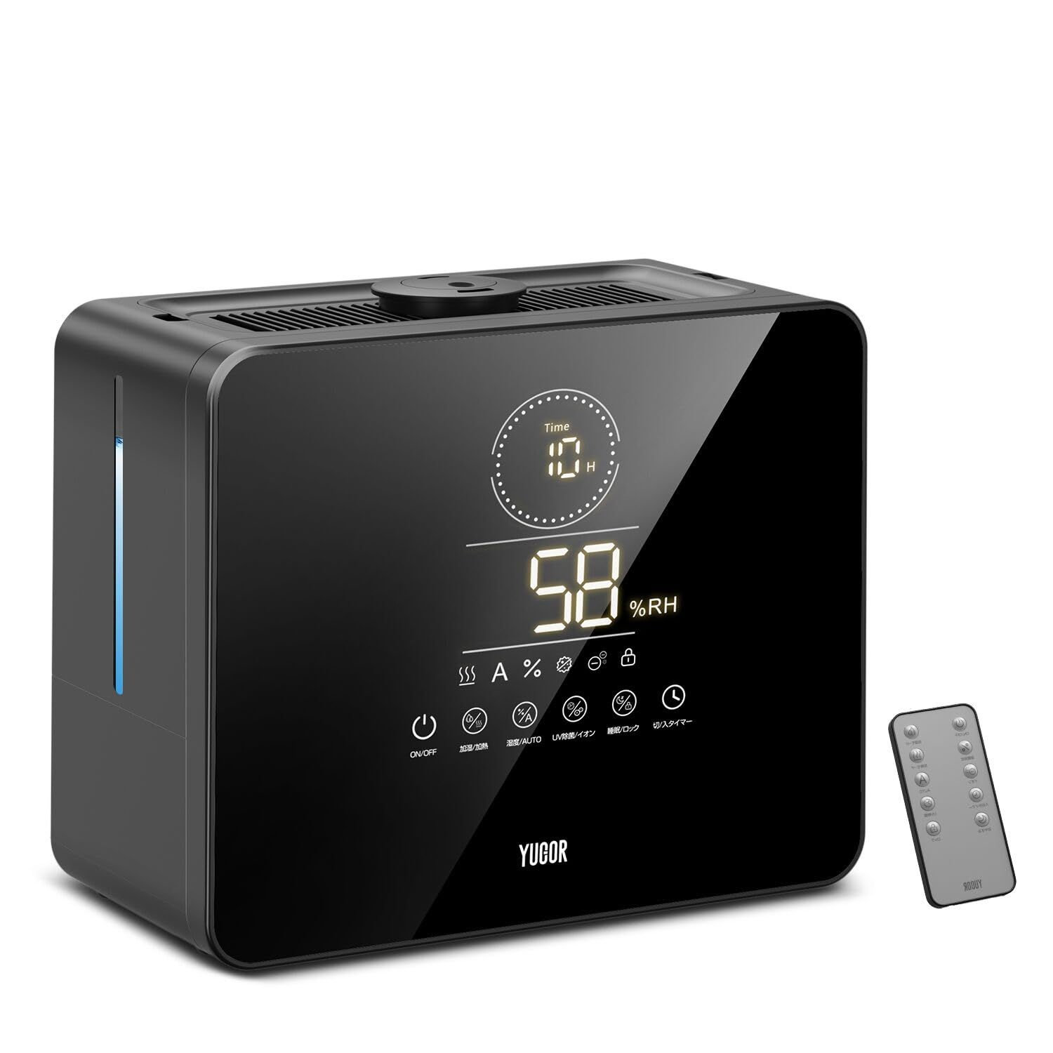 加湿器 大容量9 L 5重除菌浄化 AI知能恒湿 加熱式 超音波式 ハイブリッド式加湿器 卓上 上から注水 6段階ミスト調整 最大加湿量600 ml h マイナスイオン 高温除菌 アロマ対応 空気清浄 12 Hタイマー 吹出口360°回転 チャイルドロック リモ