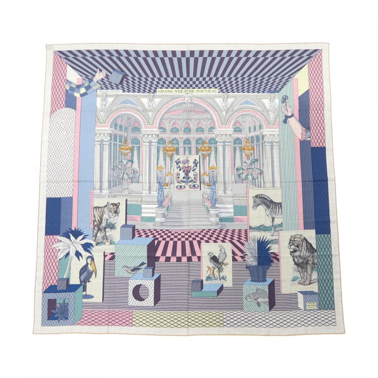 エルメス HERMES GRAND THEATRE NOUVEAU カレジェアン140 ショール