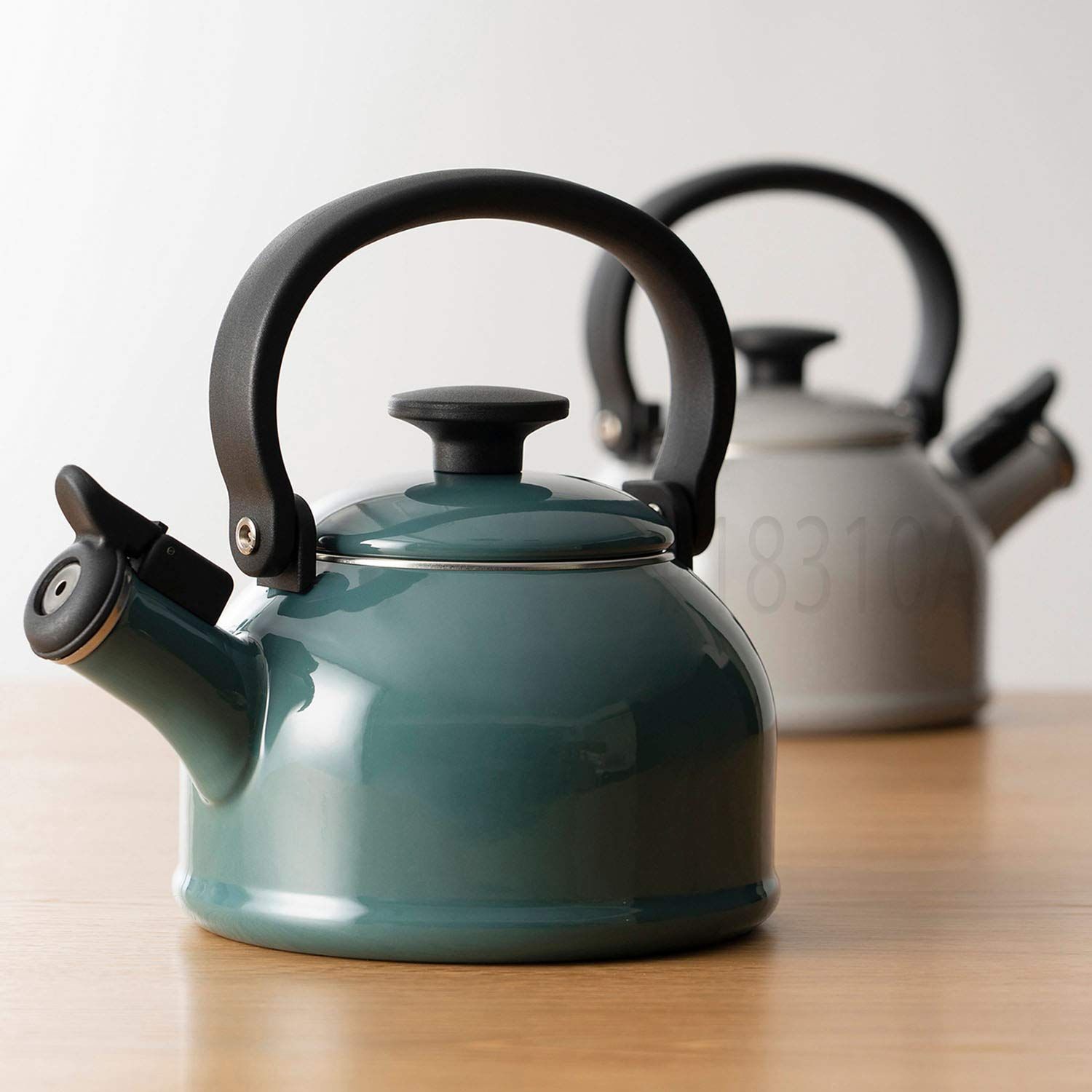 富士ホーロー 笛吹きケトル IH対応 コットン 1 6 L スモークブルー CTN WK SB