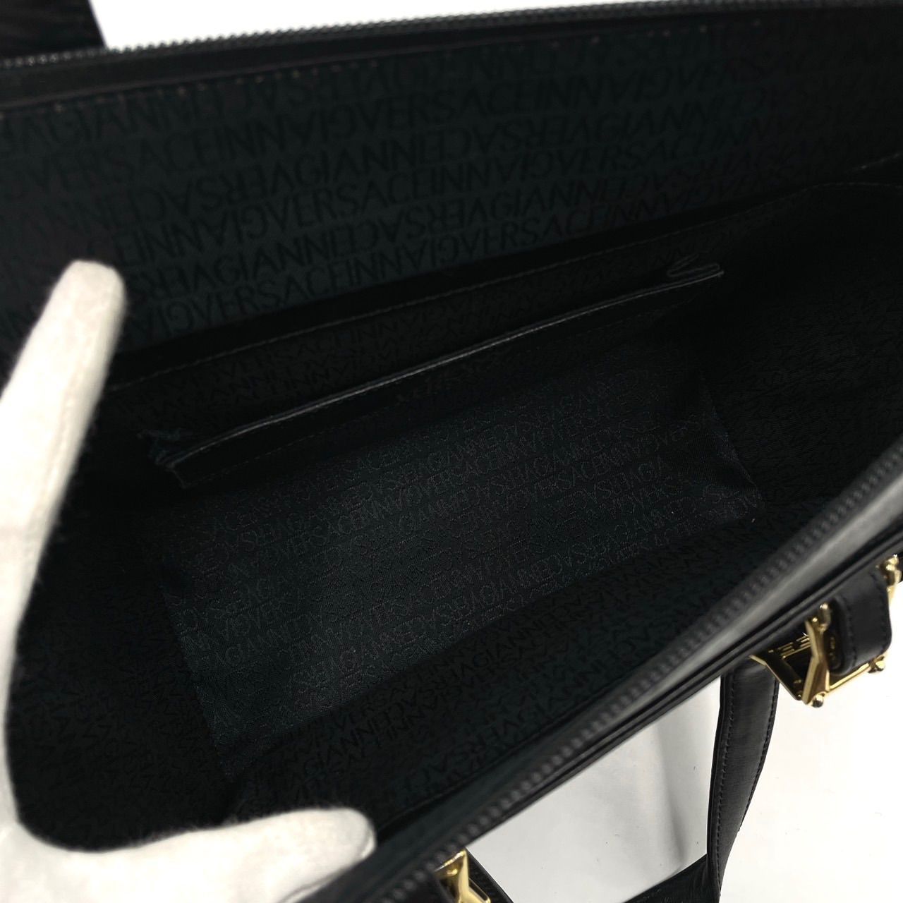 美品○ GIANNI VERSACE ジャンニヴェルサーチ ハンドバッグ サン