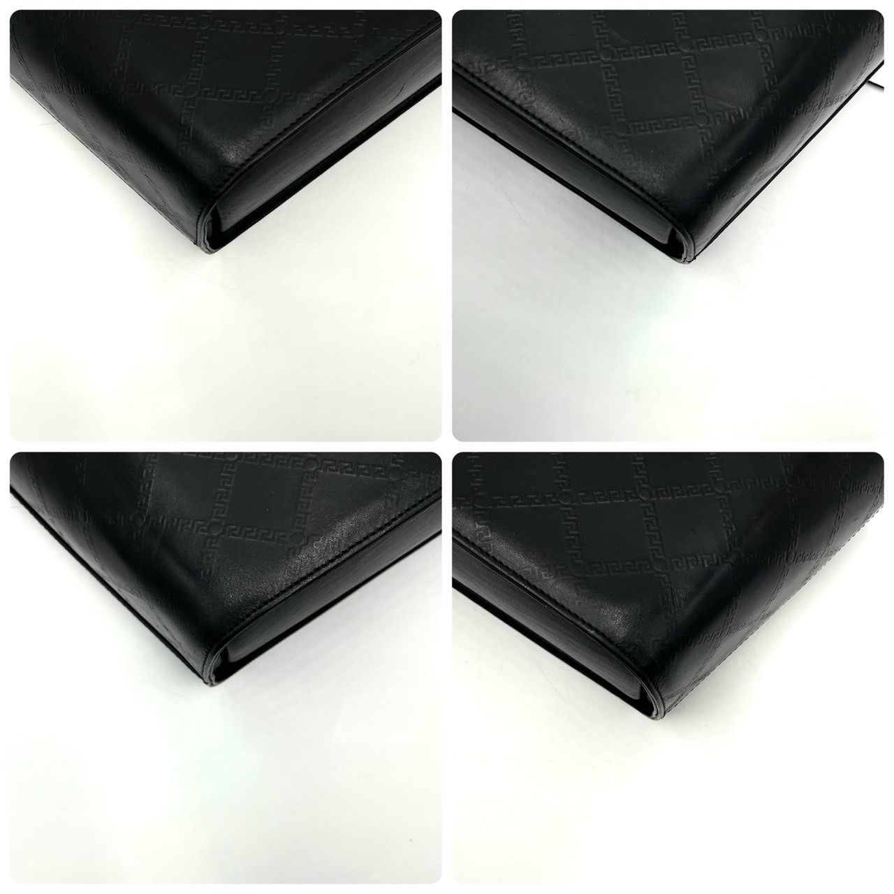 良品 ジャンニヴェルサーチ ハンドバッグ 2wayレザー ブラック サンバースト 美品○ GIANNI VERSACE ジャンニヴェルサーチ ハンドバッグ サン