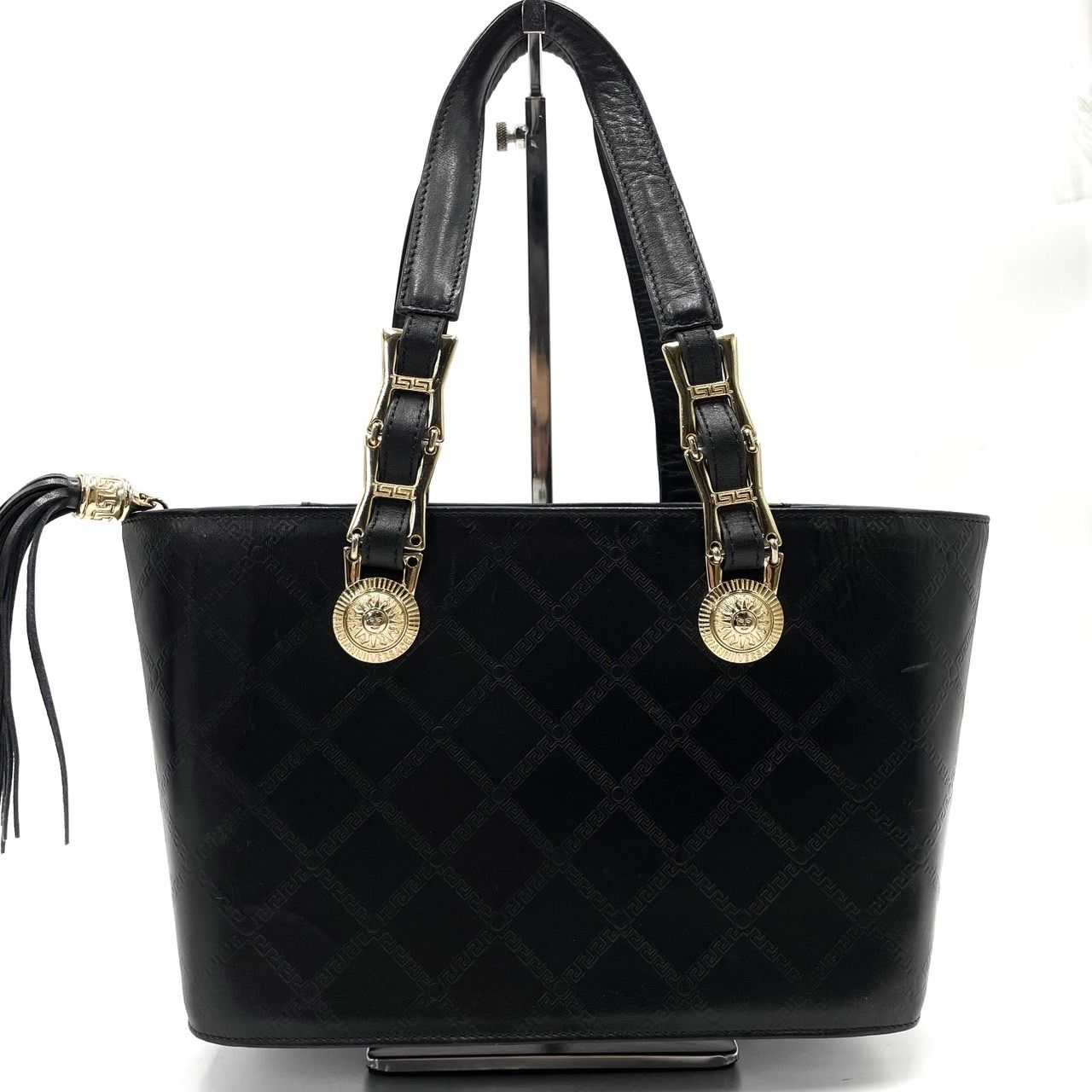 美品○ GIANNI VERSACE ジャンニヴェルサーチ ハンドバッグ サン