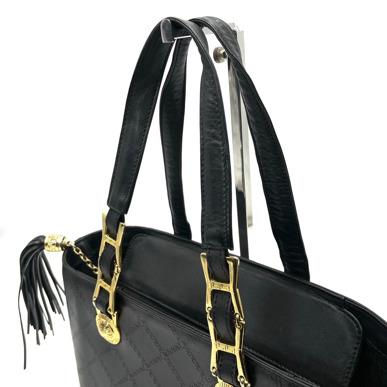 美品○ GIANNI VERSACE ジャンニヴェルサーチ ハンドバッグ サン