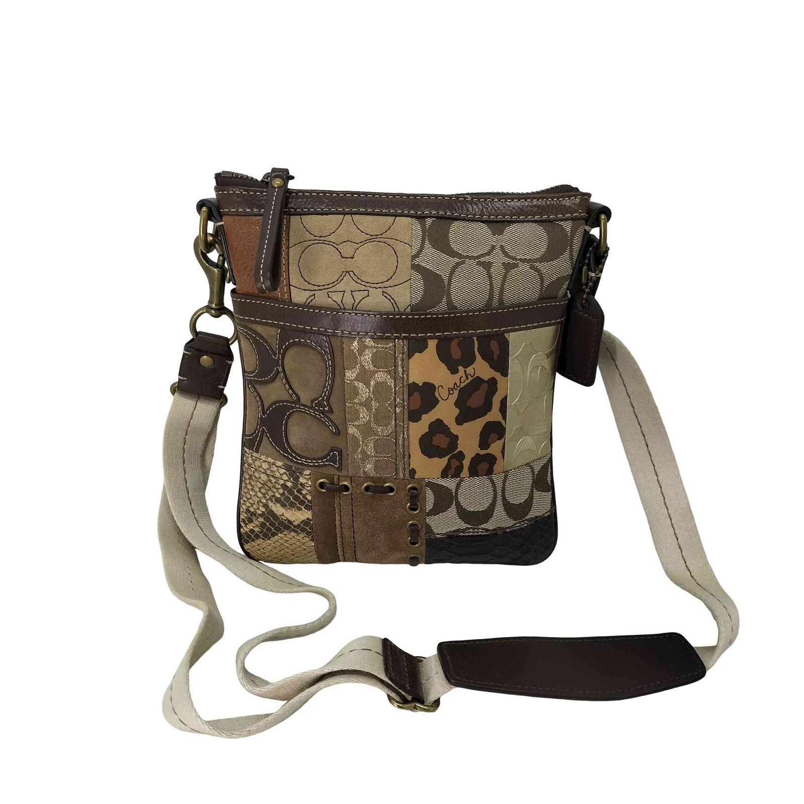 COACH コーチ ワンハンドル ショルダーバッグ シグネチャー パッチワーク コーチ COACH シグネチャーロゴレザーパッチワークショルダーバッグ