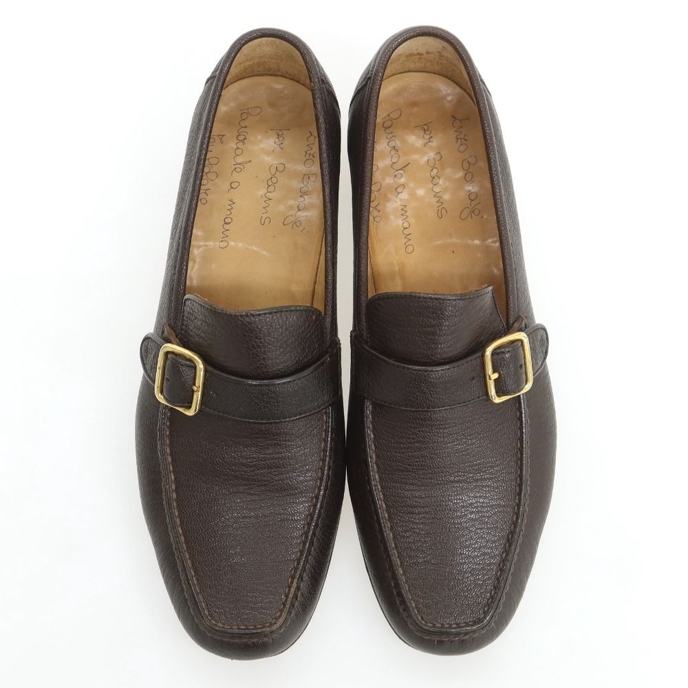 ○エンツォボナフェ Enzo Bonafe 牛革 カーフ ローファー GIAMBELLINO スリッポン メンズ 【中古】 中古 中古】エンツォ ボナフェ Enzo Bonafe BEAMS別注 ストラップローファー