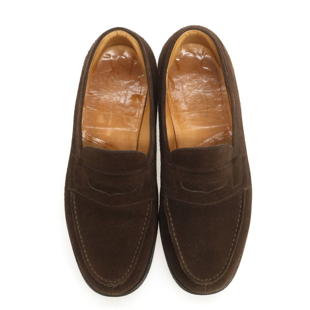 ジェイエムウエストン J M WESTON スエード コインローファー ダークブラウン サイズ8 1 2 E メンズ