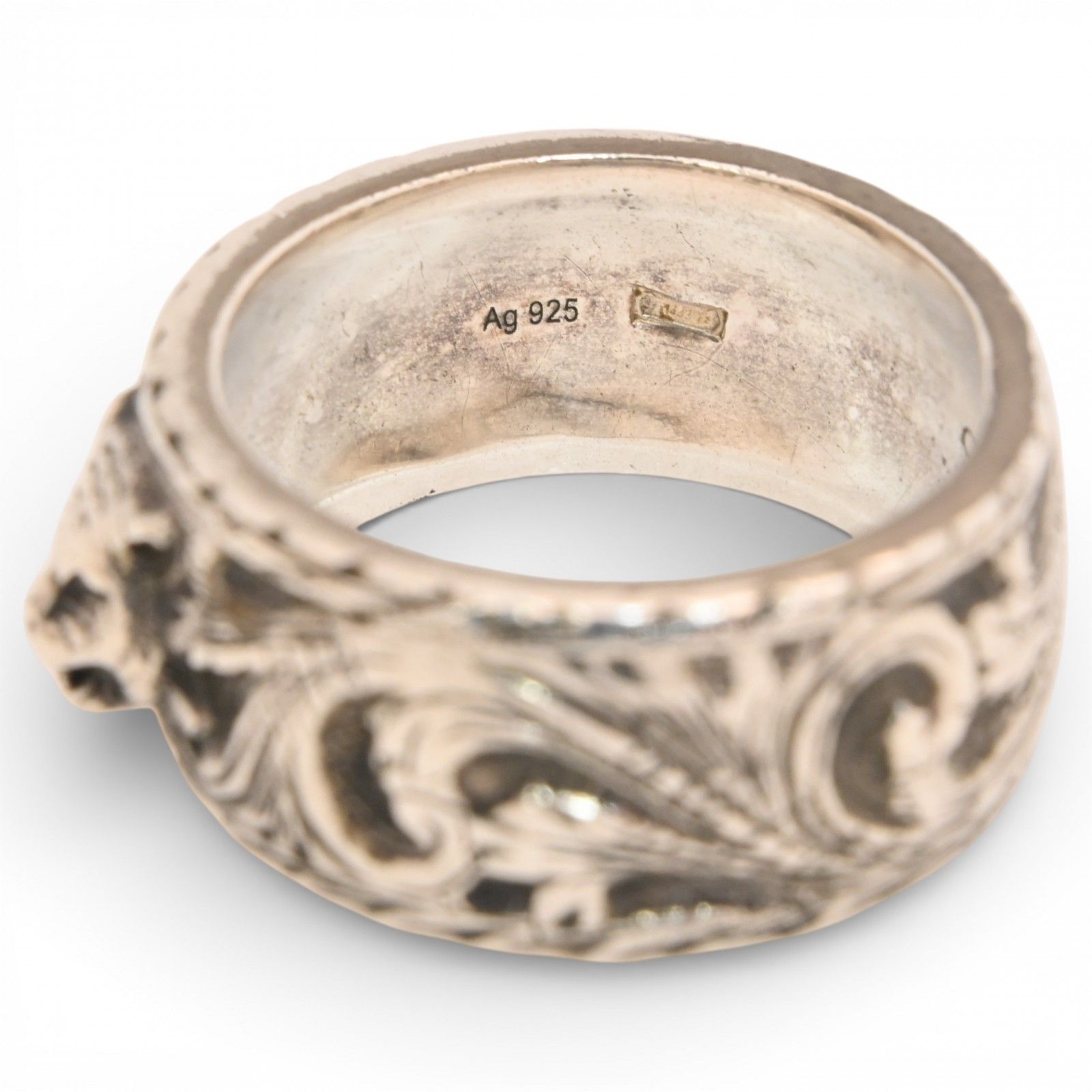 グッチ タイガーヘッド アラベスク ガーデン リング 17号 Aランク