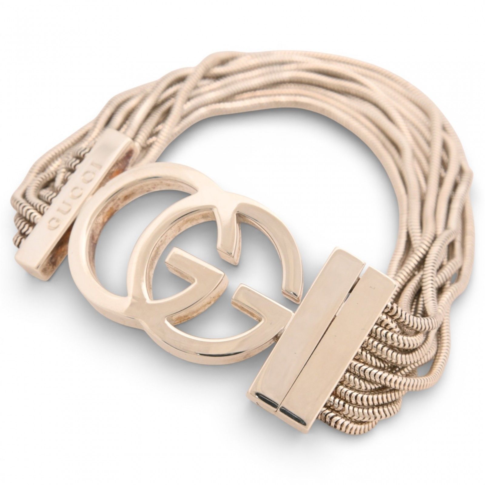 グッチ インターロッキングG 10連 ブレスレット Sランク gu 1616 gg