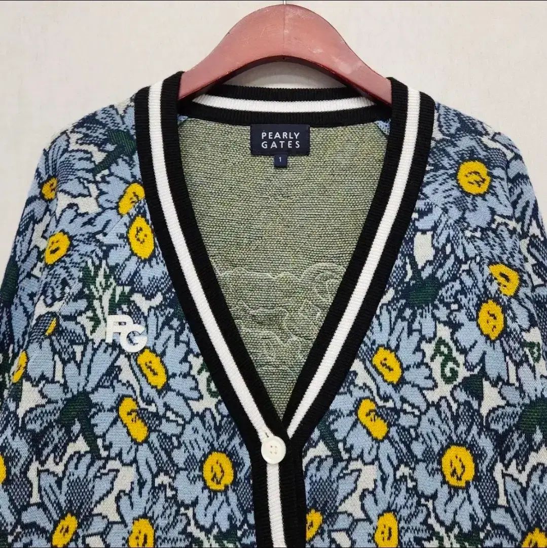 パーリーゲイツ 19'SS カラー フローラル パータン ニット