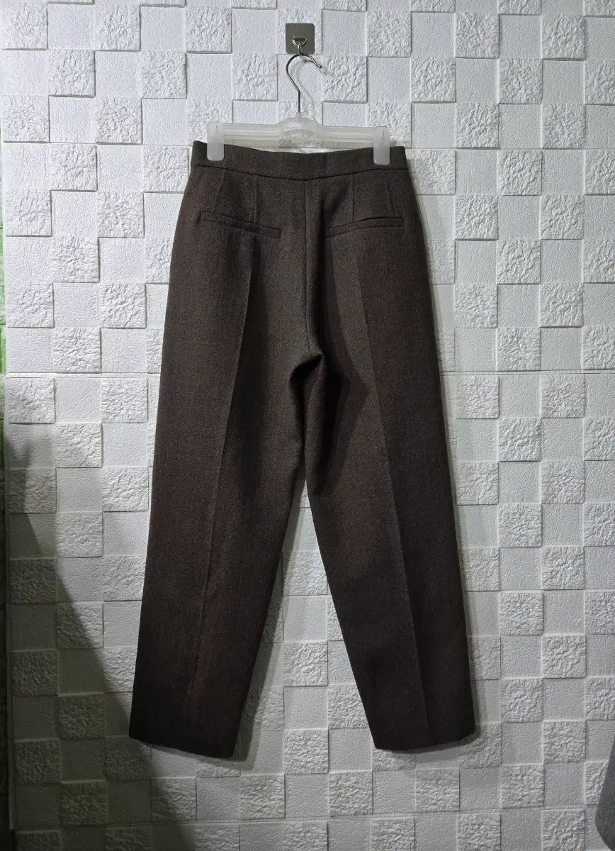  the CASHMERE ブラウン ウール スラックス パンツ 新級 スラックス パンツ