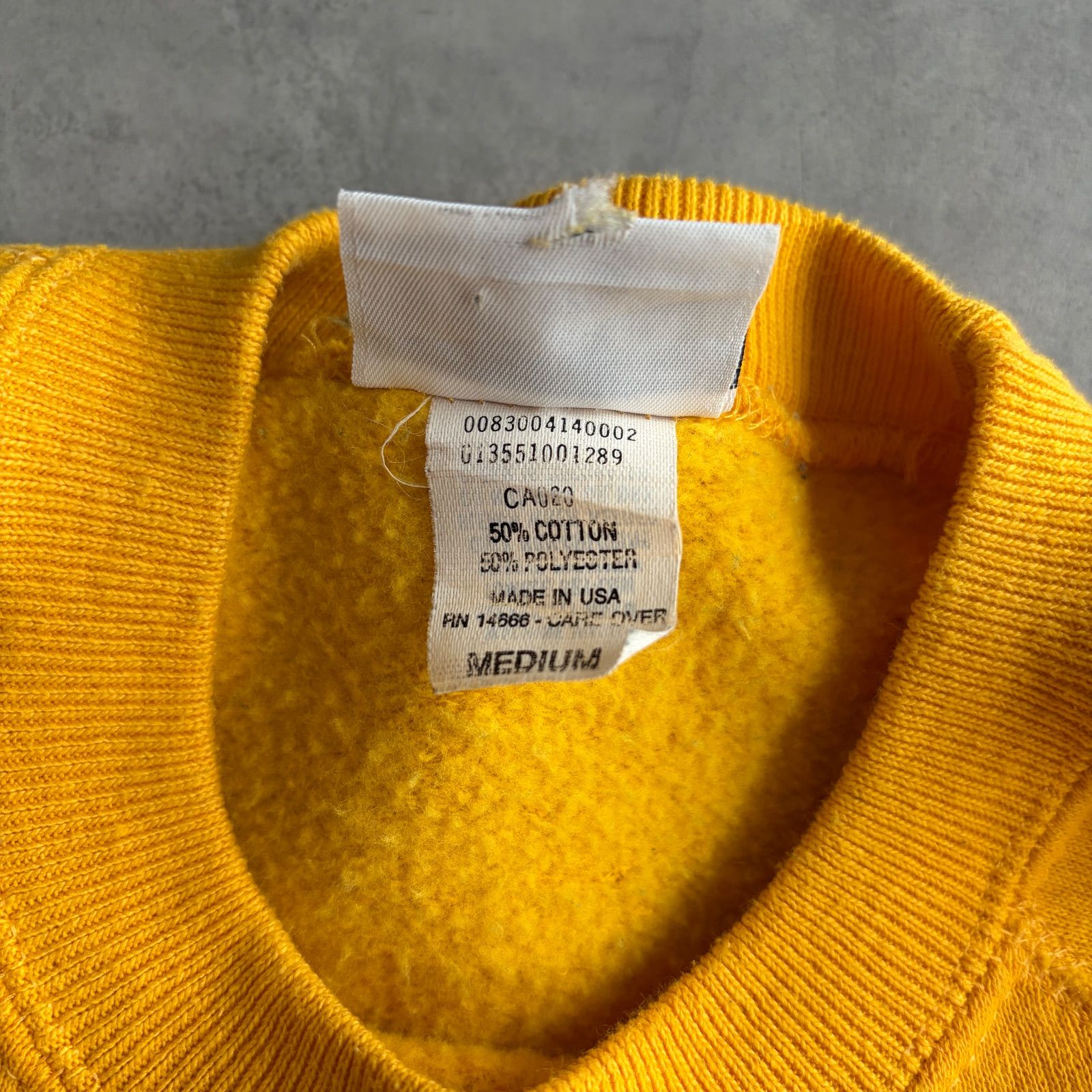 リアルマッコイズ ラグランスリーブスウェット イエロー　XL リアルマッコイズ ラグランスリーブスウェット イエローXL