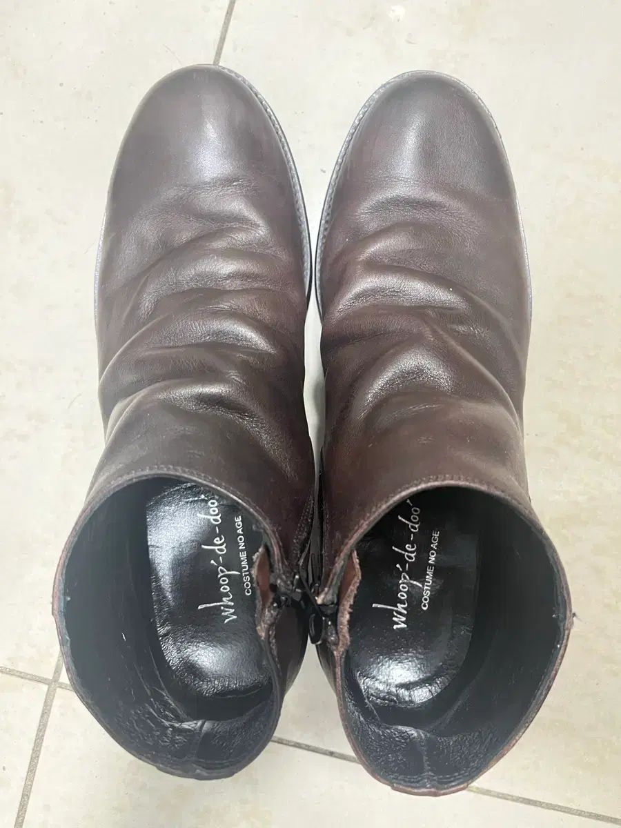 フープディドゥ サイドジッパー ドレープ ブーツ