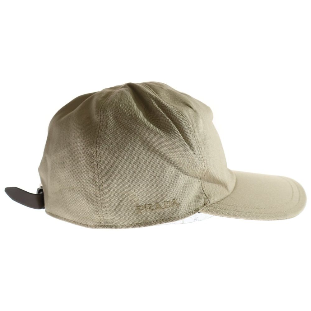 PRADA (プラダ) ロゴ刺繍 ベースボールキャップ ベージュ - メルカリ