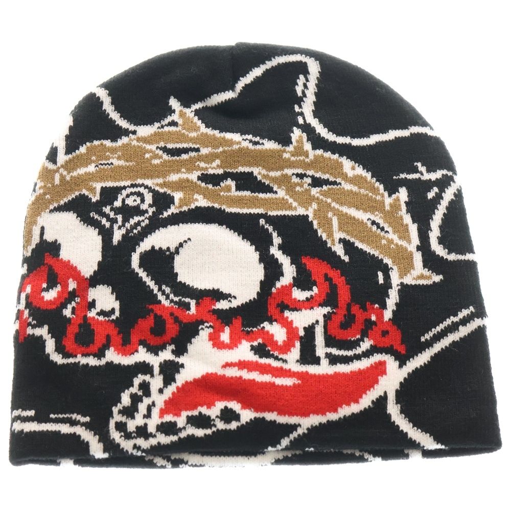 Glo Gang ブラックBeanie NO BRAND (ノーブランド) glo gang グローギャング Skull of Venom