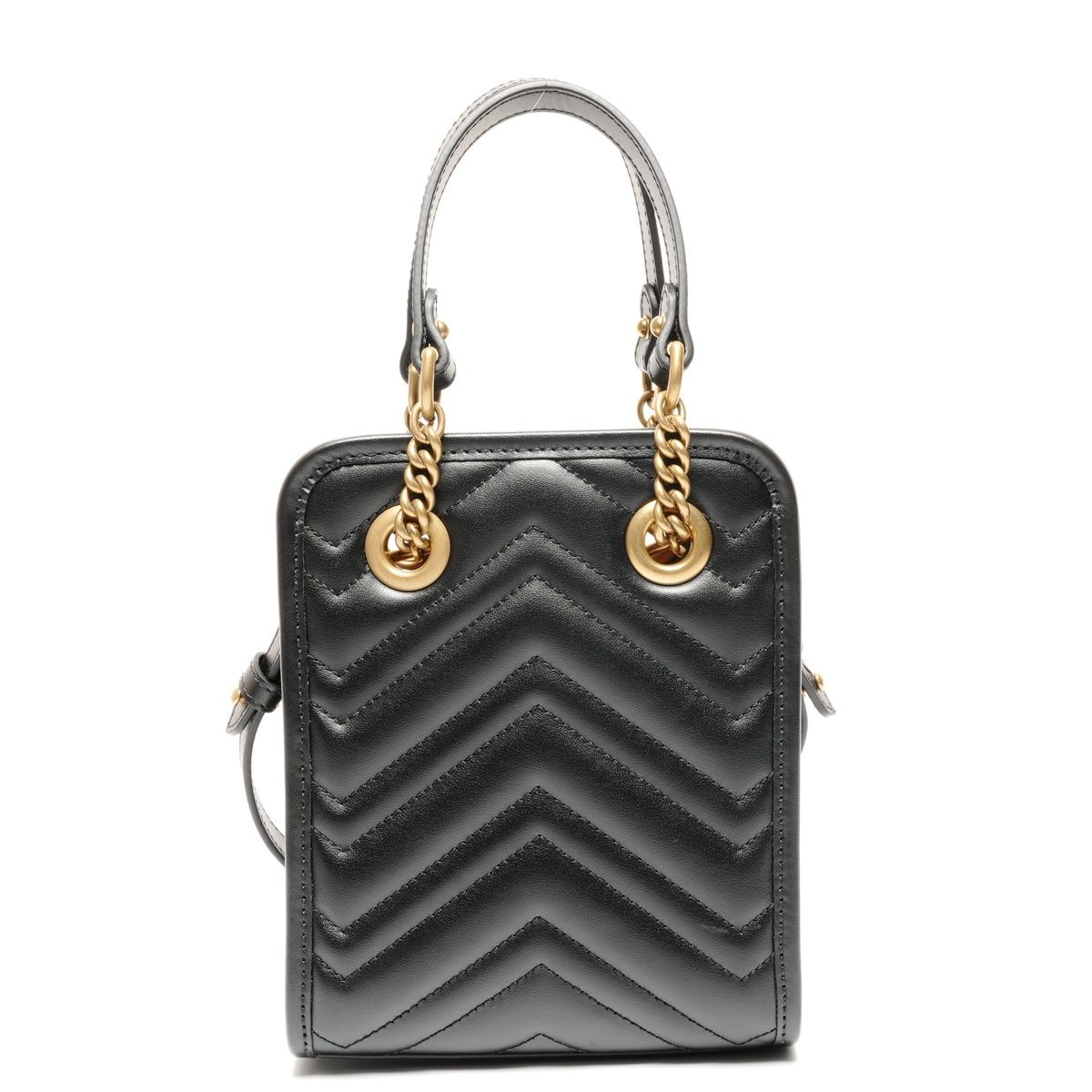 GUCCI グッチ ショルダーバッグ GG マーモント ミニ トート チェーン 