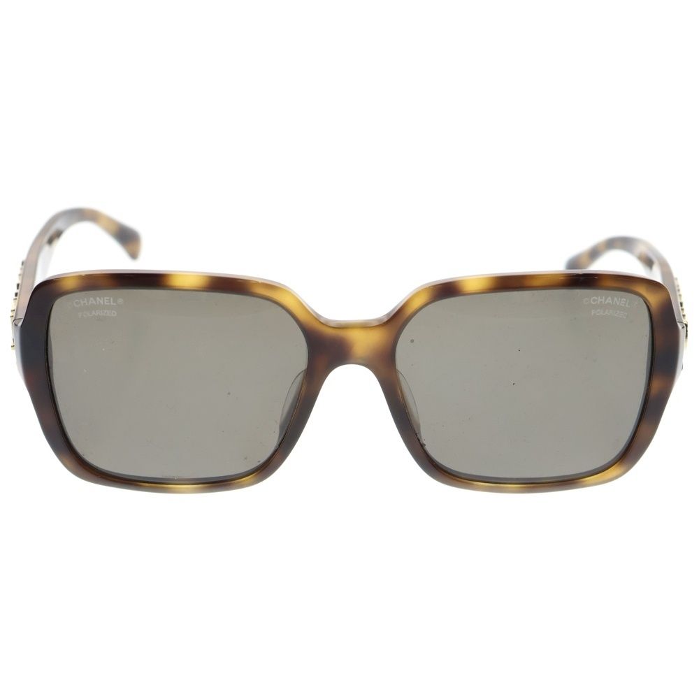 CHANEL (シャネル) スクエアフレーム サングラス アイウェア ブラウン