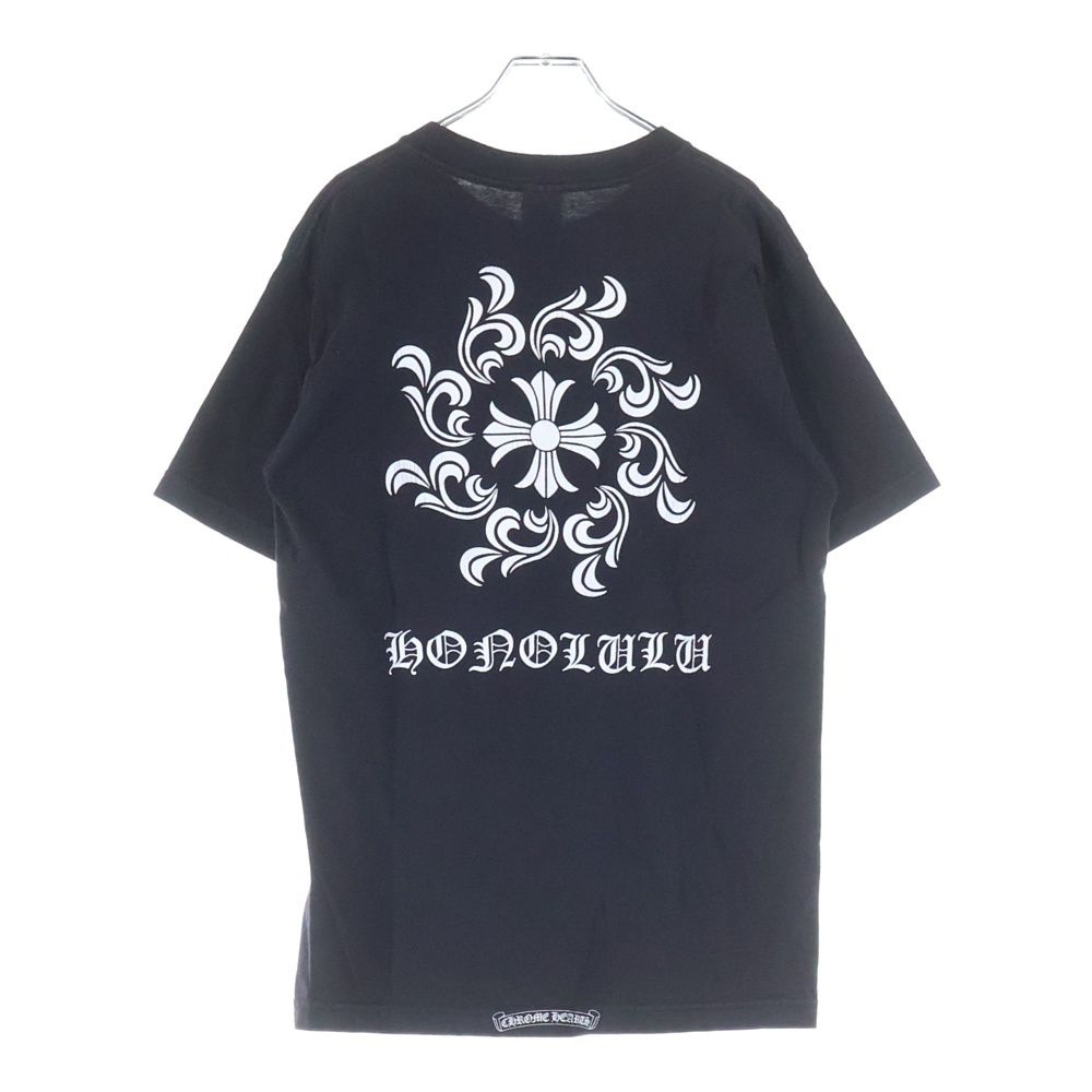 超激得，限定セール CHROME HEARTS (クロムハーツ) OLD Honolulu CH PLS TEE オールド ホノルル限定 CHプラスプリントTシャツ ロゴプリントクルーネック半袖Tシャツ ブラック Tシャツ