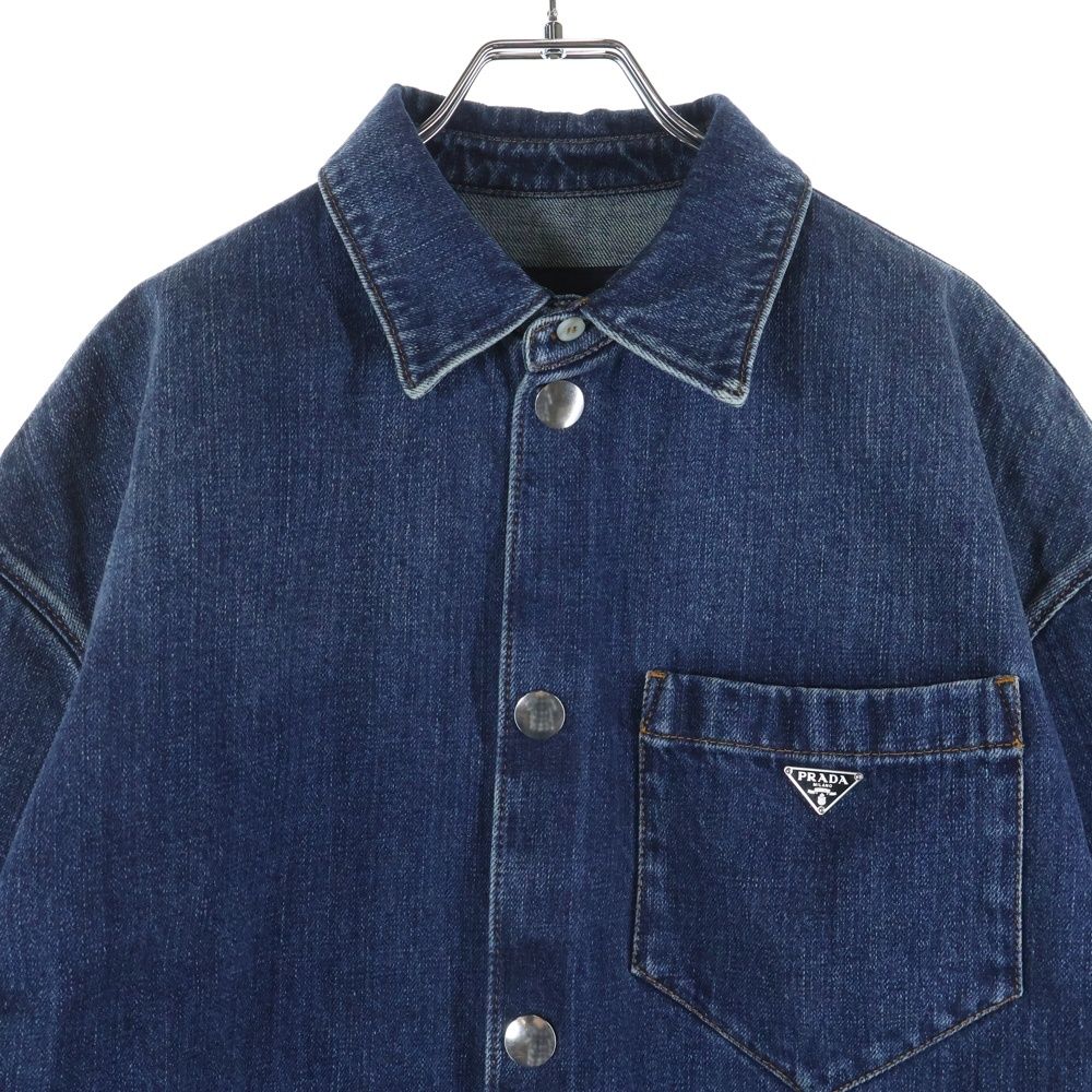 【美品】プラダ　半袖ダメージ加工デニムシャツ GEC067 インディゴ　XS 楽天市場】PRADA プラダ デニムシャツ GEC067 10GG メンズ 半袖