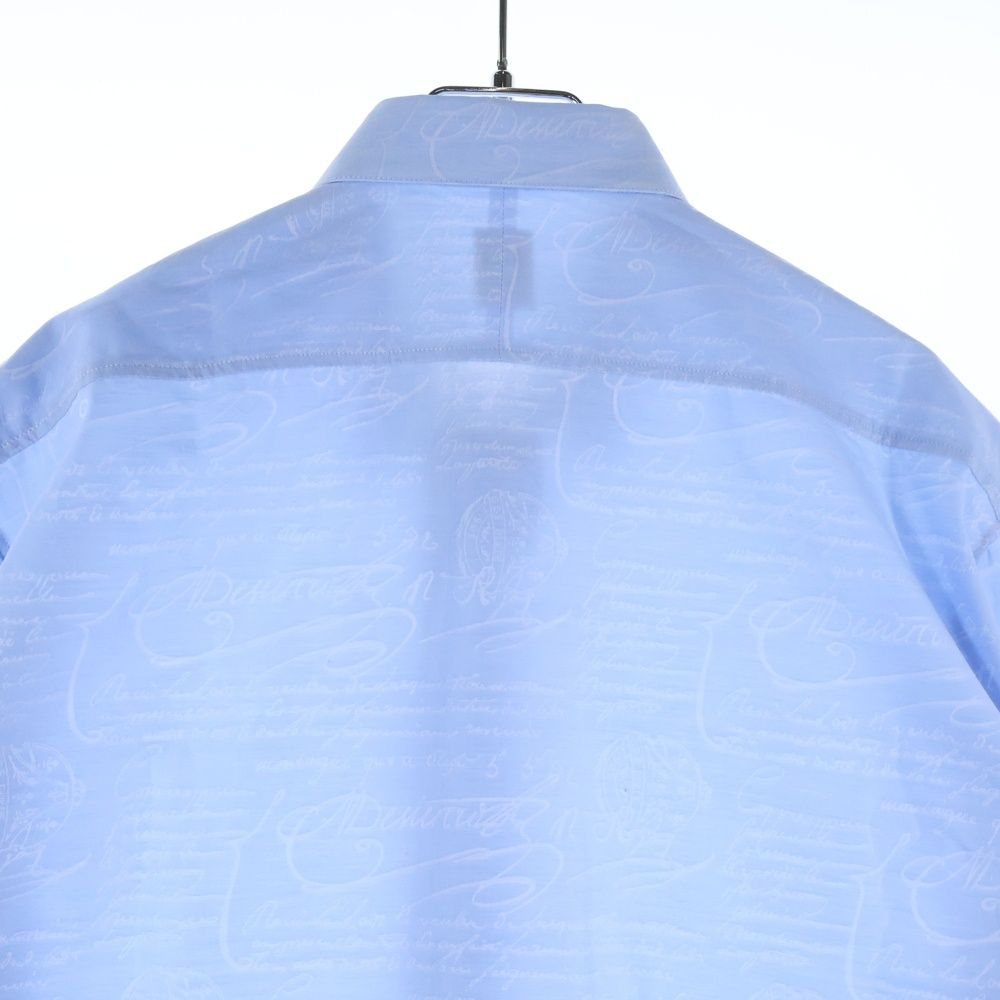 MFK　　BERLUTI スクリット 長袖シャツ スカイブルー MFK BERLUTI スクリット 長袖シャツ スカイブルー MFK BERLUTI