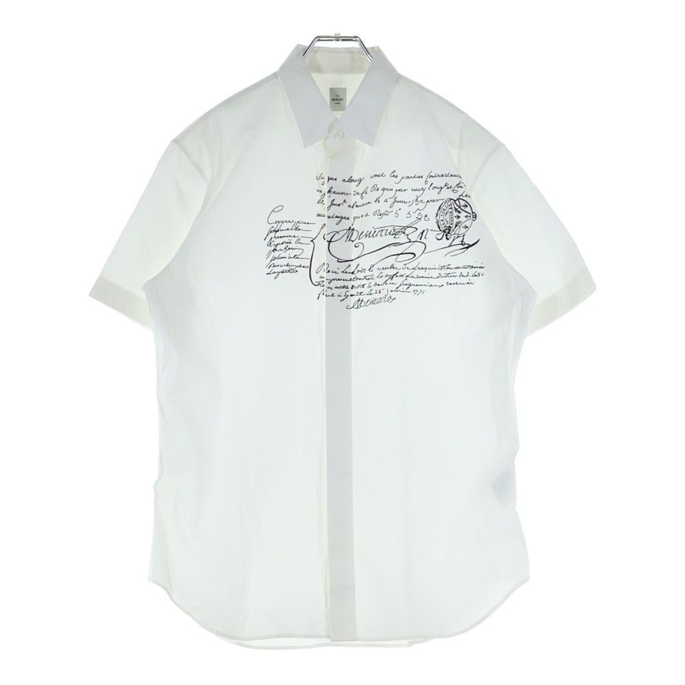 Berluti (ベルルッティ) カリグラフィ コットン 半袖シャツ ホワイト