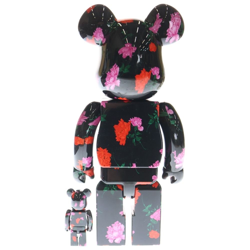 MEDICOM TOY メディコムトイ BE RBRICK ヨウジヤマモト 牡丹 400 ベアブリック フィギュア 人形 ブラック レッド