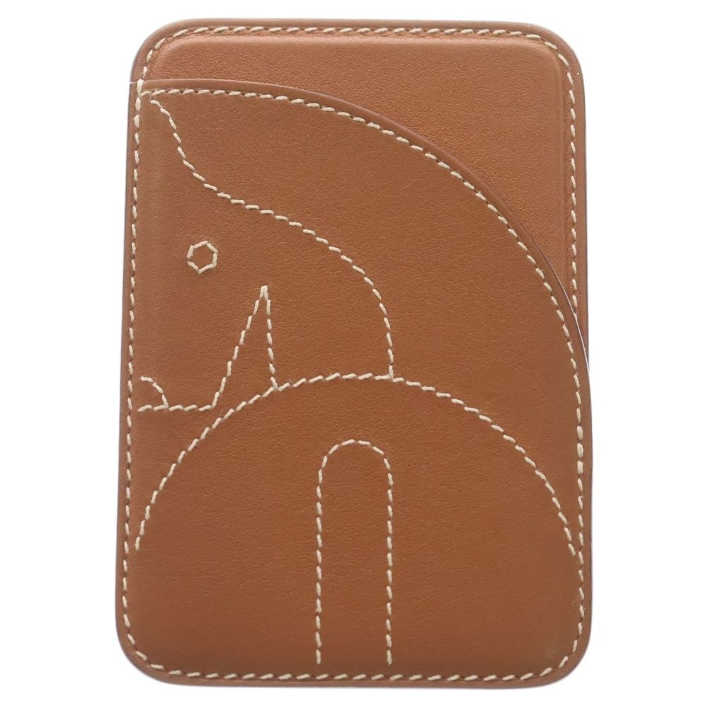 HERMES エルメス MagSafe シュヴァル レザー IDケース ブラウン