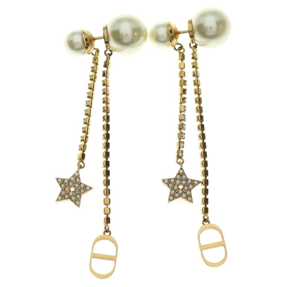 Christian Dior クリスチャンディオール Tribales スター トライバル パール ラインストーン ゴールド _D 301